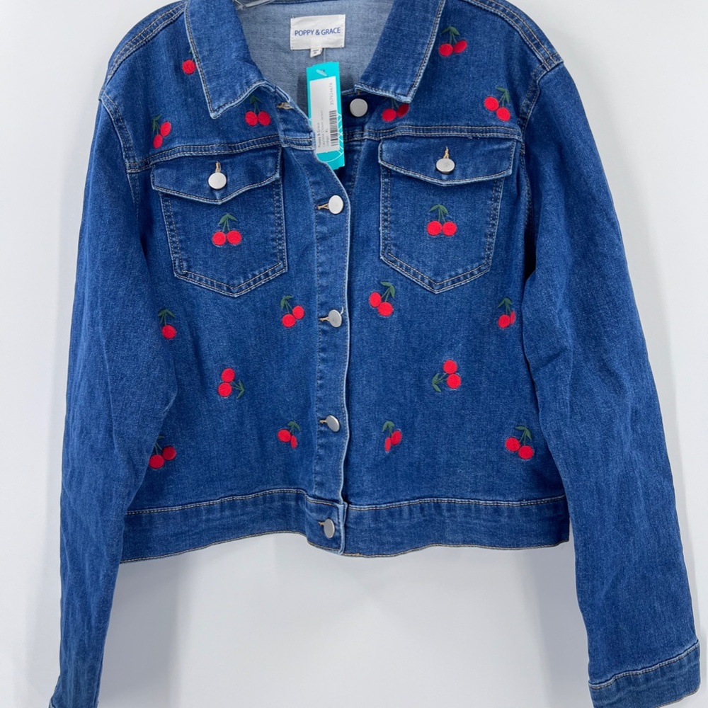 POPPY & GRACE LAURENE DENIM JACKET NEW XL - Picture 4 of 6